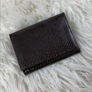 NWT - Brown Genuine Java Lizard Skin Wallet